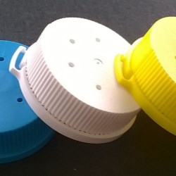 Pressure cap PE, ø 37, with TE and little holes, for powder bottles